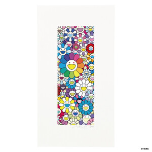 【ふるさと納税限定セット】版画「お花の短冊 レインボー」シリアルNo.入り限定カード付き