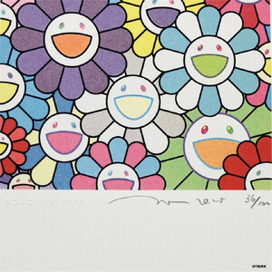 【ふるさと納税限定セット】版画「お花の短冊 ホタルの明かり」シリアルNo.入り限定カード付き