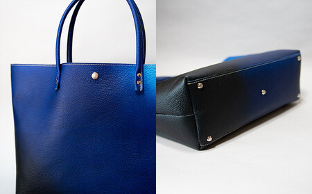 【池内友禅】SOMEA brume レザートートL(タンゴブルー)