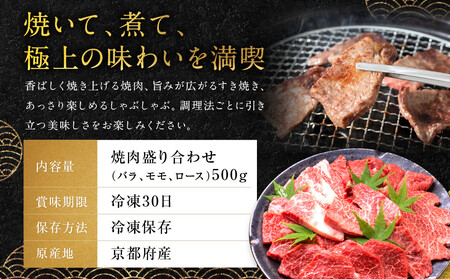 【銀閣寺大西】国産和牛 京都肉焼肉盛り合わせ500g