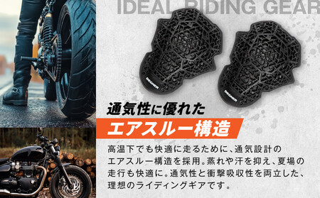 【デグナー】CEレベル2 バンブーエアスルーマルチプロテクターS（肩・肘・膝用）[PS-22]｜京都 バイクギア 人気ブランド ﾊﾞｲｸ