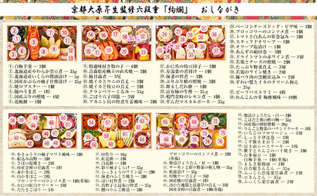 【京都大原・芹生】監修和洋長形六段重 絢爛 約6～7人前｜京おせち 本格 料亭おせち 人気