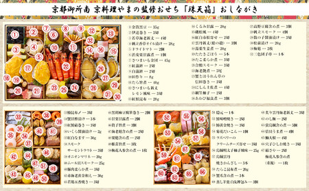 【京都御所南 京料理・やまの】監修三箱二段重 珠天箱 約4人前｜京おせち 本格 料亭おせち 人気