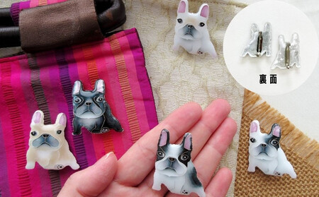 【ヒロミ・アート】フレンチブルドッグブローチ(ハチワレ) [ 京都 嵐山 東山 京七宝 純銀製 犬 人気 おすすめ 装飾品 かわいい ギフト プレゼント お取り寄せ 通販 送料無料 ふるさと納税 ]