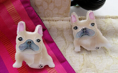【ヒロミ・アート】フレンチブルドッグブローチ(ベージュ) [ 京都 嵐山 東山 京七宝 純銀製 犬 人気 おすすめ 装飾品 かわいい ギフト プレゼント お取り寄せ 通販 送料無料 ふるさと納税 ]