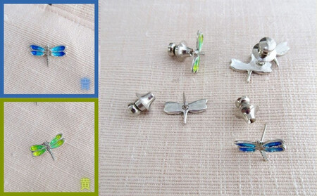 【ヒロミ・アート】トンボバッチ(青) [ 京都 嵐山 東山 京七宝 純銀製 とんぼ ブローチ ブルー 人気 おすすめ 装飾品 かわいい 綺麗 ギフト プレゼント お取り寄せ 通販 送料無料 ふるさと納税 ]