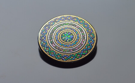 【嵯峩螺鈿野村】華七宝ブローチ|京都 老舗 伝統工芸 漆器 ジュエリー