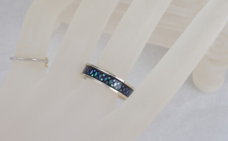 【嵯峩螺鈿野村】グラデーションリング|京都 老舗 伝統工芸 漆器 ジュエリー