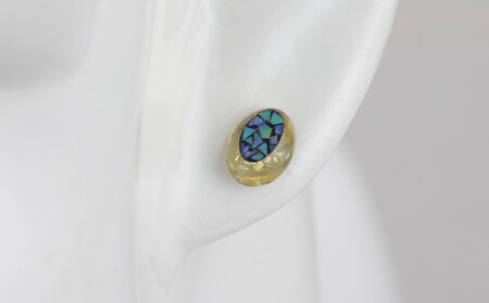 【嵯峩螺鈿野村】アンバー フラグメントピアス|京都 老舗 伝統工芸 漆器 ジュエリー