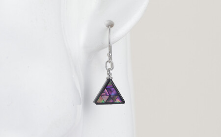 【嵯峩螺鈿野村】ウロコピアス|京都 老舗 伝統工芸 漆器 ジュエリー