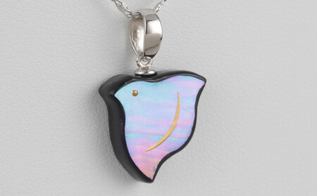 【嵯峩螺鈿野村】千鳥ネックレス|京都 老舗 伝統工芸 漆器 ジュエリー