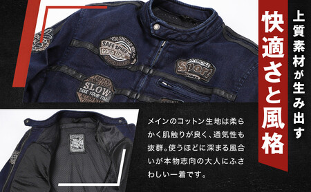 【デグナー】コットンジャケット[23SJ-6]〈ネイビー・XLサイズ〉｜京都 バイクギア 人気ブランド バイク