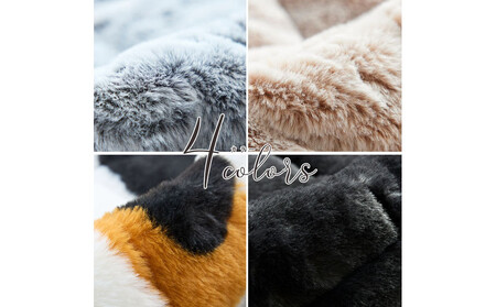 【ニッセン】まるで猫!のような洗えるモフモフキルトラグ 約130cm×185cm (猫Feel) ロシアンブルー(グレー系)