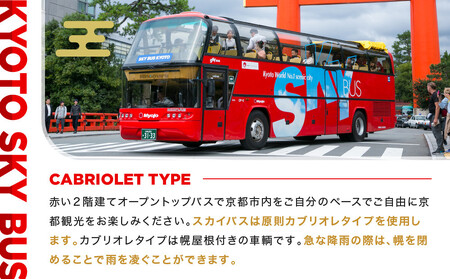 オープントップバスで京都周遊 貸切ドライブ2時間(独り占めコース)