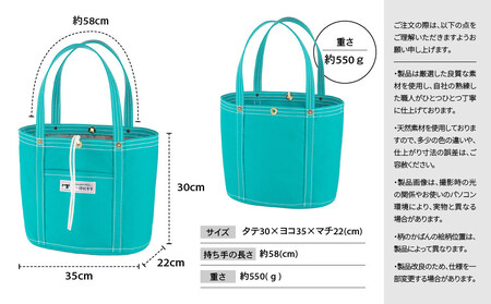 【一澤信三郎帆布】綿帆布製手さげかばん No.168(中) あさぎ 120周年限定｜京都 東山 帆布かばん 人気ブランド