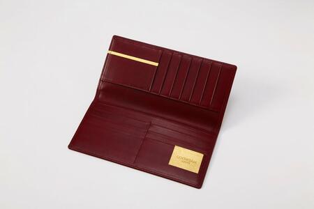 【金箔押 山村】Byobu 長財布(藍色)