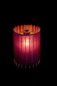【日吉屋】自立式テーブルスタンド照明 和紙の色（紫）