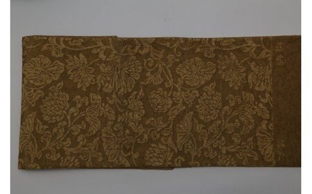 【西陣活性化を応援！】西陣織袋帯（纐纈・黄土色）