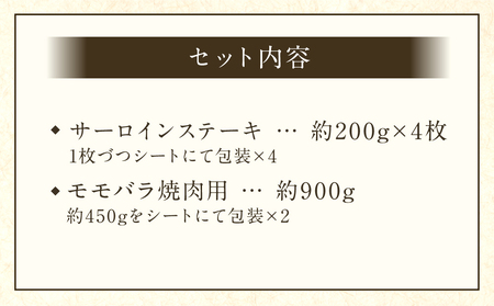 京都モリタ屋 京都肉サーロインステーキ 800g 京都肉モモバラ焼肉セット 約900ｇ 京都府京都市 ふるさと納税サイト ふるなび