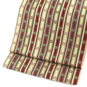 【龍村美術織物】光波帯（花文暈繝錦）