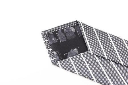 【西陣活性化を応援!】シルク100%西陣織ネクタイ(ストライプ白ライン・グレー)