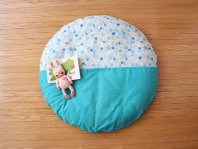 【洛中高岡屋】せんべい座ぶとん（撥水ヌード座布団＆洗えるカバーセット）（しゃぼんふゆ&藍玉）