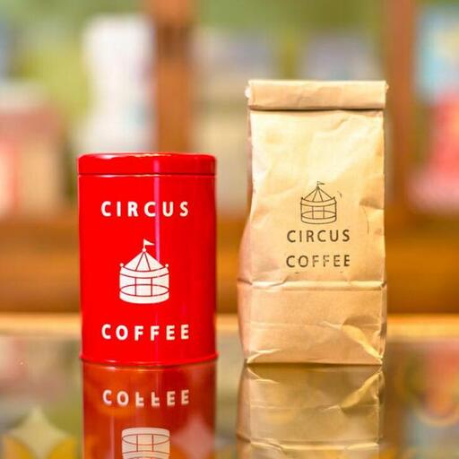 サーカスブレンド（豆）２００g＋サーカス缶（レッド）【中挽き（ペーパードリップ用）】