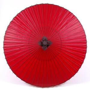【日吉屋】特選番傘（赤） 名入れあり（タイプA・C)