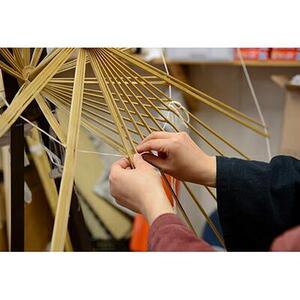 【日吉屋】特選番傘（赤） 名入れあり（タイプA・C)