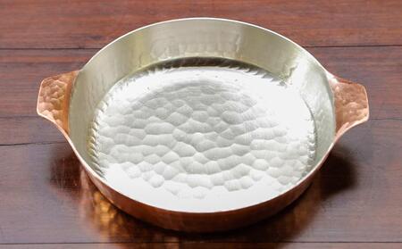 【八木庖丁店】手打ち銅製 グラタン皿(15cm)