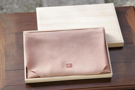 【宮井】正絹ふろしき　四季の色（鼠砂）二幅　桐箱入り