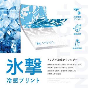 【VIVAネットワーク】 汗と風で驚異の冷感が持続する 『氷撃』クーリングウェア・ギア 冷感シャツ 緑（GREEN）半袖クルーネック（サイズ：L）