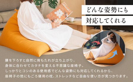 【大東寝具】～くつろぎのかたち～ 座・気まま ツムギクロス（レギュラーサイズ）（カラー：くるみ）｜京都 ビーズクッション 人気ブランド くつろぎ 癒し クッション