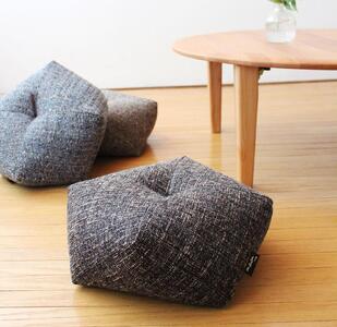 【 洛中高岡屋 】落ち着いた色目と素材感 ブレンデル おじゃみ座ぶとん（ブラック）