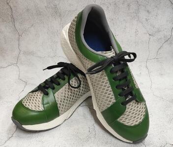 【ネーカーズ】【Tie a bond】西陣織スニーカー（緑）〈25.5cm〉