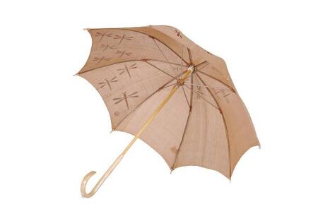 【日吉屋】ぱらそる(和風日傘) トンボ渦（ベージュ）