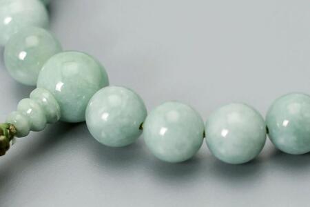 【京念珠】 ビルマ翡翠 22玉 正絹頭房【土屋念珠店/男性用/メンズ/念珠/略式/3653】