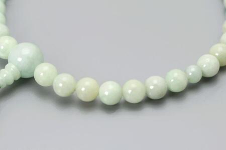 【京念珠】 ビルマ翡翠 8mm玉 正絹松風頭房【土屋念珠店/女性用/レディース/念珠/略式/3760】