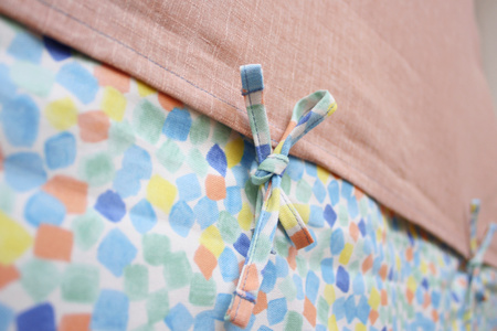 【洛中高岡屋】せんべい座ぶとん （撥水ヌード座布団＆洗えるカバーセット）（宝石ミズ＆里桜）