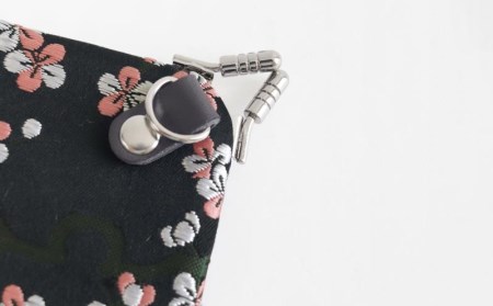 【AYANOKOJI】天溝がま口ウォレット（流花 黒）