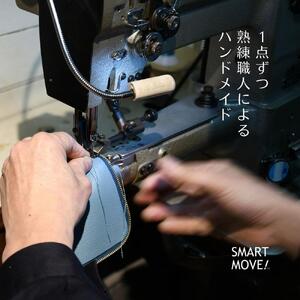 【洛景工房】ウォレットキーケース「SMART MOVE!」<すんずり川床(水色)>