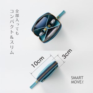 洛景工房】ウォレットキーケース「SMART MOVE!」＜夕照の塔（茶