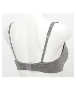 【ウンナナクール】364 コットン<Lサイズ>シルバーグレー1枚|京都 ワコール インナーブランド ラクときれいを叶えるノンワイヤーブラジャー 人気