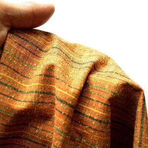 【工夫庵】唐桟縞（とうざんじま）座布団 オレンジ（2枚セット）（OR）