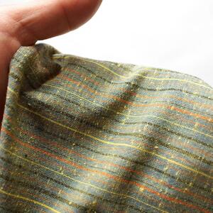 【工夫庵】唐桟縞（とうざんじま）座布団 グリーン（2枚セット）（GR）