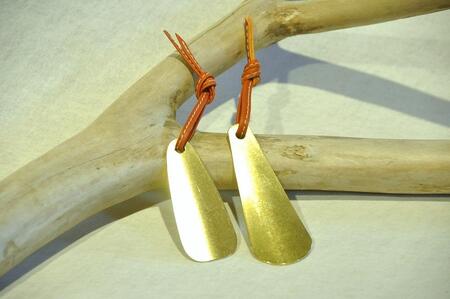 【Nitro】真鍮製 革ひも付き携帯靴べらS&M 2点セット