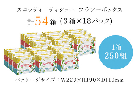 スコッティ ボックスティッシュ 54箱 ＋ トイレットロール 48ロール セット（ティッシュ 箱ティッシュ boxティッシュ ティッシュペーパー トイレットペーパー ダブル スコッティ  セット 節約 日用品 京都府 福知山市）