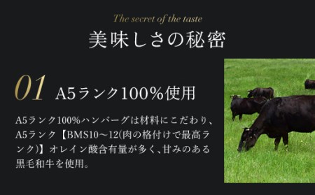 お肉ソムリエ監修!A5ランク100%黒毛和牛ハンバーグ5個 FCAX001