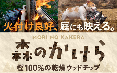 森のかけら 乾燥ウッドチップ 樫の木100% 17kg | ウッドチップ 着火剤
