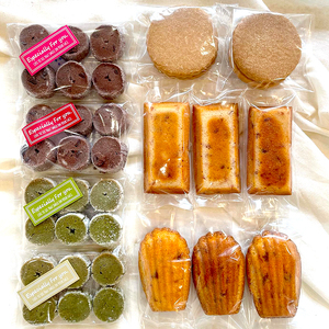 焼き菓子5種類（いちごフィナンシェ、いちごマドレーヌ、いちごのジャムサンドクッキー、ショコラクッキー、抹茶クッキー） 32個 セット